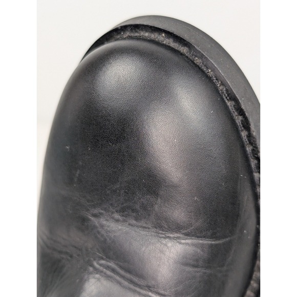 Vtg Y2K Black Leather Suede Studded Ankle Moto Boots Womens 9 EU 40 - Picture 12 of 13